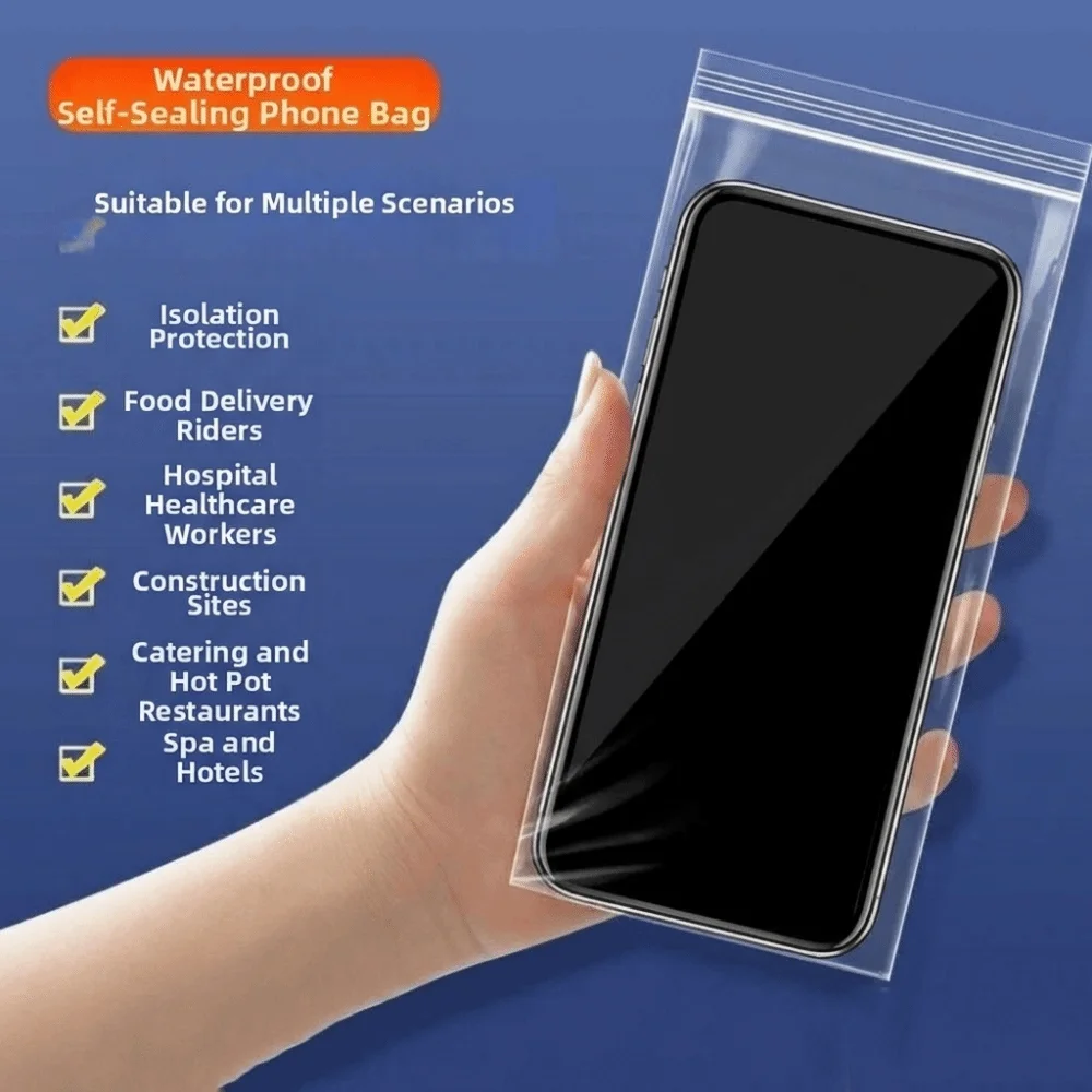 Funda impermeable transparente para móvil – Cierre autosellante pesca - imagen 4