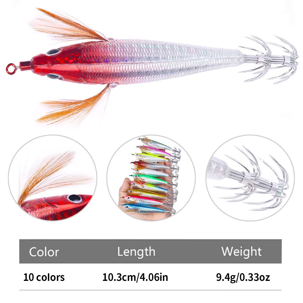 Señuelos luminosos de madera para sepia y pulpo – Pesca en agua salada