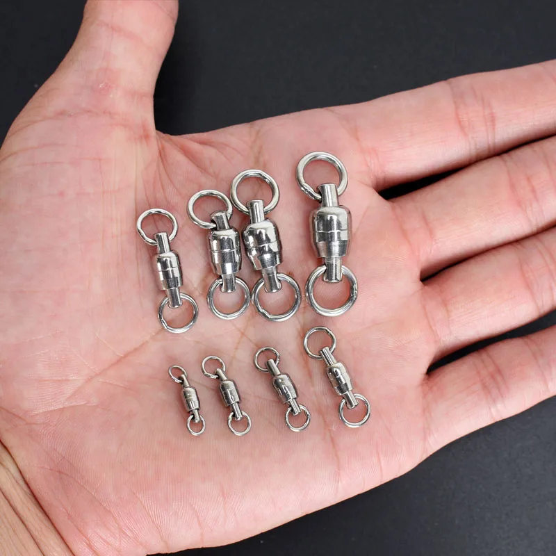 LEADDEERS-rodamiento de bolas giratorio de ambos extremos, anillo sólido de acero inoxidable, conector de pesca, accesorios de pesca - imagen 2