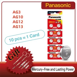 Panasonic LR44 batería de botón alcalina AG13 para relojes y juguetes