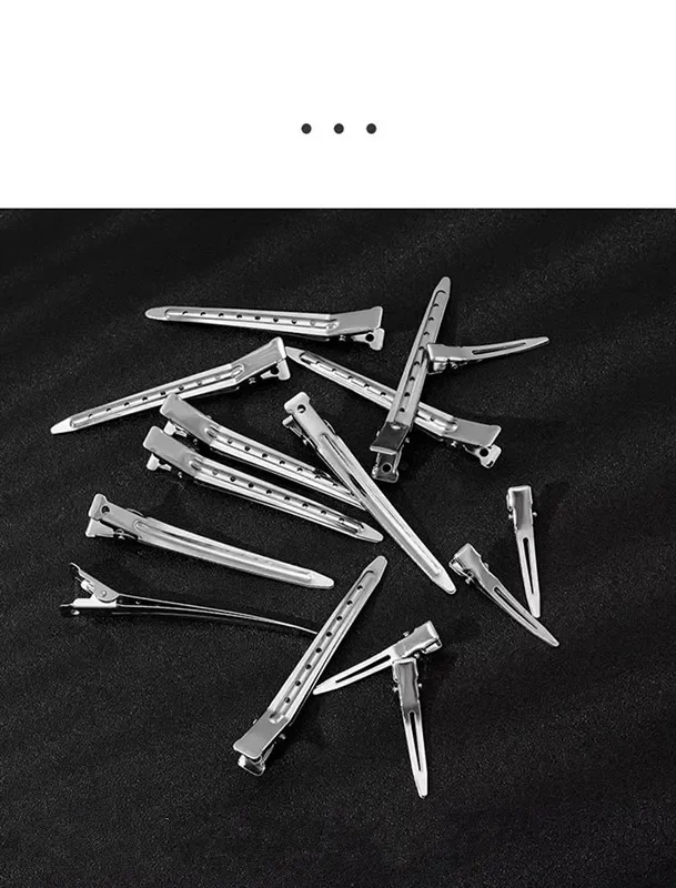 Pinzas de acero inoxidable para cabello – Largas profesionales - imagen 4