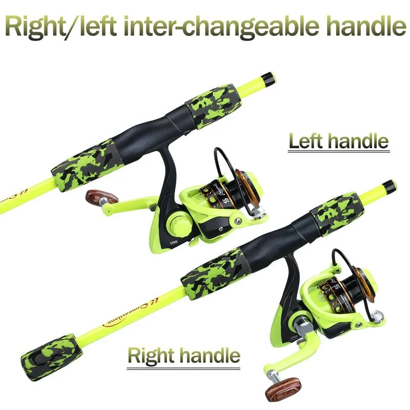 Sougayilang Combo pesca portátil 5 secciones 170 cm con carrete - imagen 5