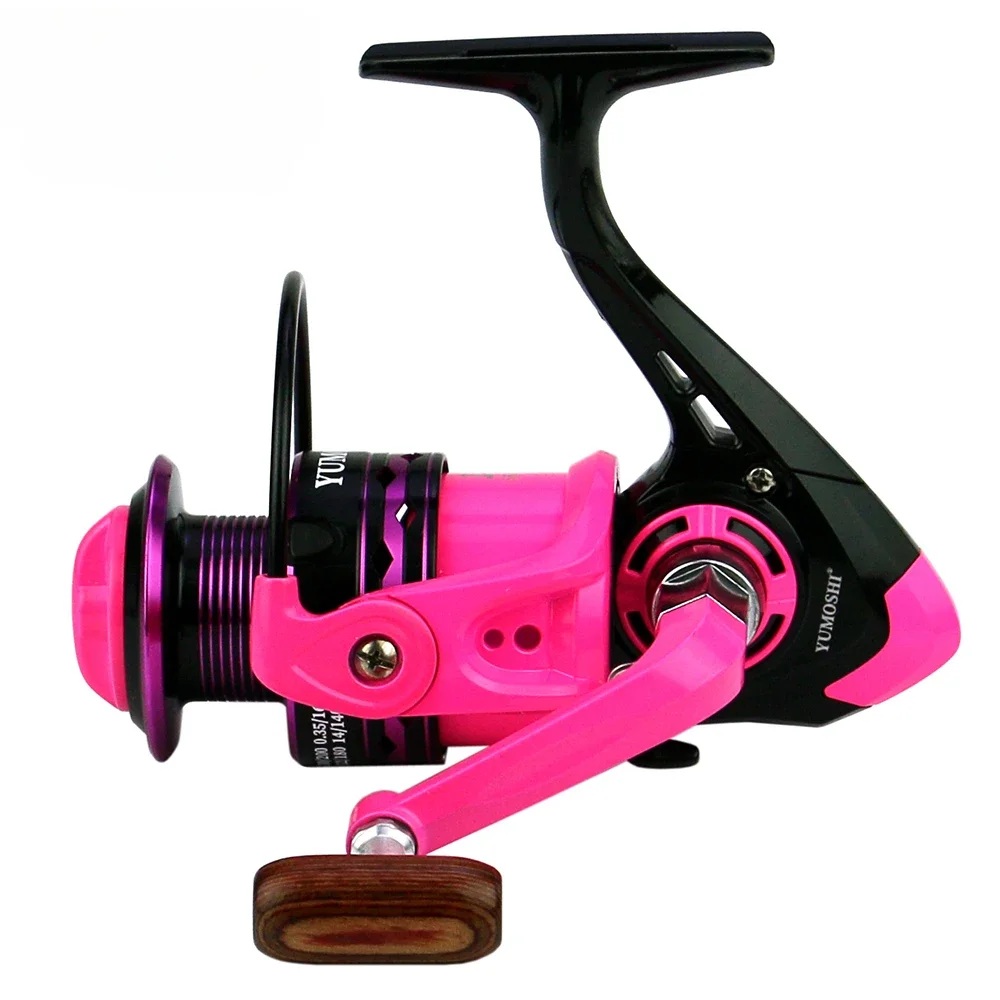 Carretes de pesca giratorios 5,2: 1, señuelo, rueda de agua dulce, lanzamiento de cebo, pesca voladora, arrastre máximo de 12KG, sin espacio, copa de línea de Metal - imagen 3