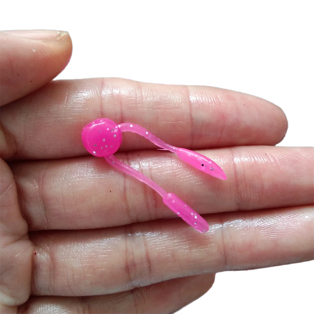 Señuelo de pesca de silicona para Sábalo, cebo Artificial Wobblers, Swimbait, leurre souple, 100 piezas, 3,5 cm, 0,28g - imagen 2