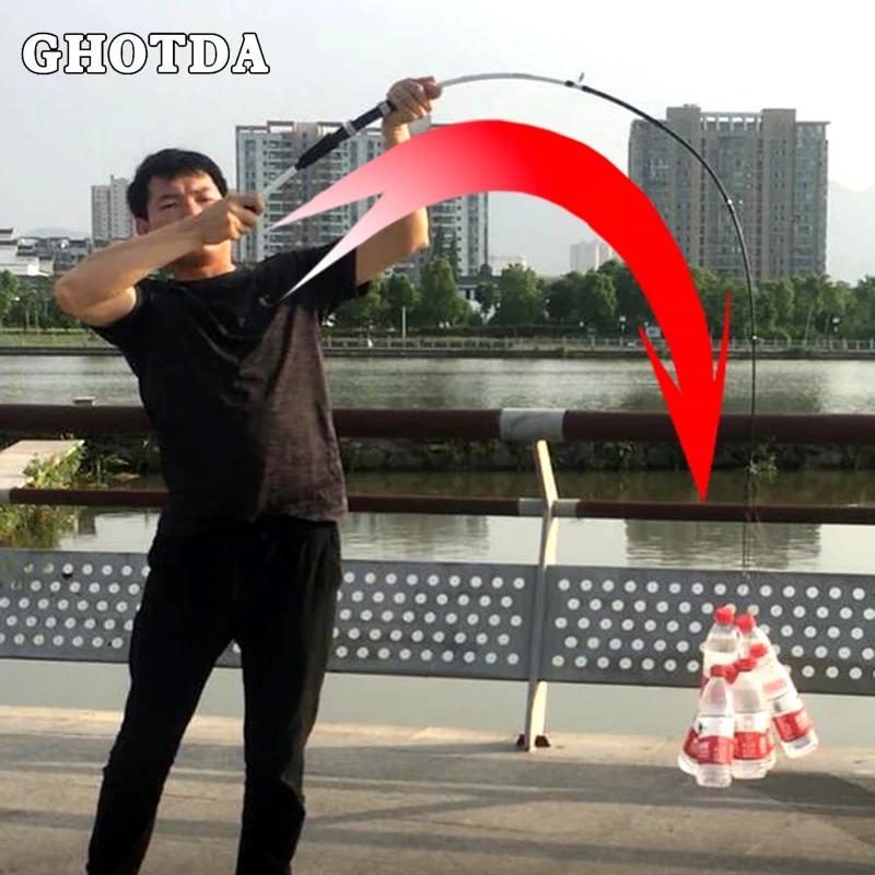 Cañas de fundición giratorias de pesca rápida, 1,5 m, 1,8 m, caña de Baitcasting duradera, señuelo de punta de 2,25mm, 3g-21g, poste de 2 secciones de Acción M de alto carbono - imagen 3