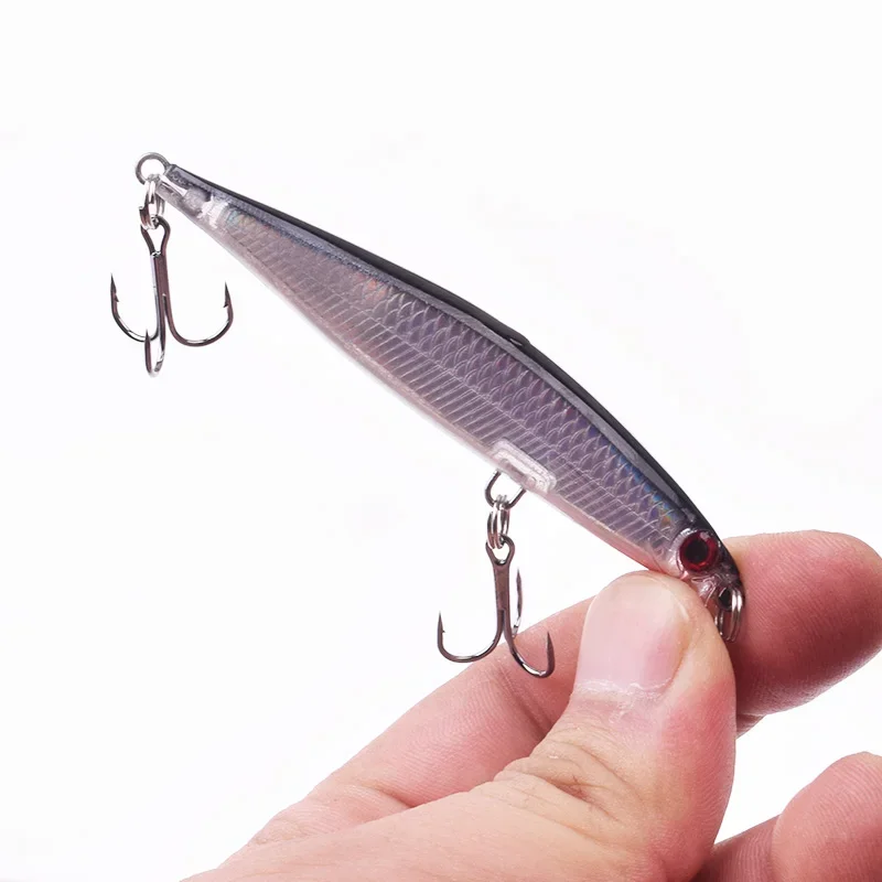 Señuelos de pesca de pececillo de plástico láser, 8cm, 5,2g, Wobblers que se hunden de Japón para lubina, Charkbaits, Swimbaits, cebo profesional, 1 ud. - imagen 5