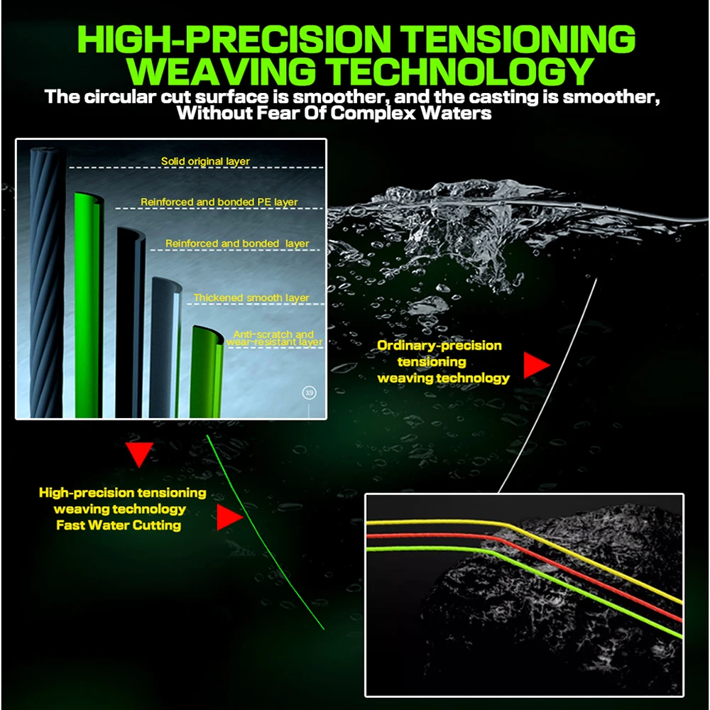 Sedal de pesca de agua salada trenzado, multifilamento de 4 hebras, largo y liso, anticorrosión, 1000m, 500m, 10, 12, 18, 28, 35, 40, 50, 60, 80lb - imagen 2
