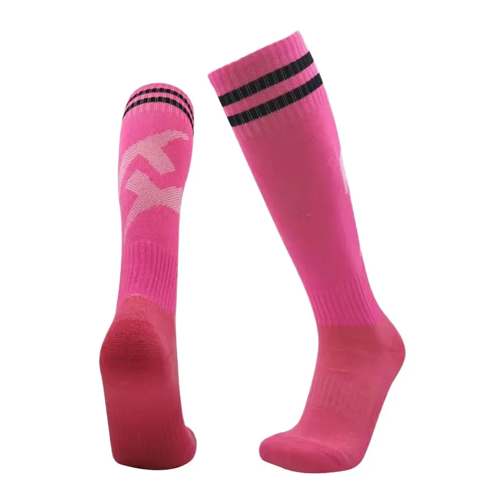 Calcetines de fútbol antideslizantes Calcetines deportivos largos hasta la rodilla resistentes al desgaste Tela que absorbe la humedad Calcetines de fútbol transpirables - imagen 3