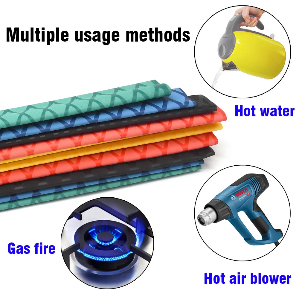 MNFT-tubo termorretráctil de tubo X, ф25mm, 30mm, para empuñaduras de caña de pescar, antideslizante, impermeable y aislante, 40 pulgadas de longitud - imagen 4