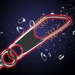 10 unids/lote de pasador de presión de acero inoxidable, Clip de bloqueo rápido para pesca, señuelo giratorio, conector de anzuelo, accesorios para aparejos