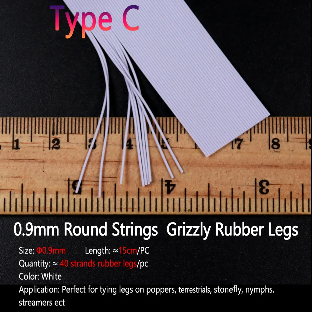 2 uds 0,7mm Grizzly atado de moscas patas de goma cuerdas redondas Material de atado de moscas araña Popper camarones patas de insectos verde oliva gris naranja - imagen 4