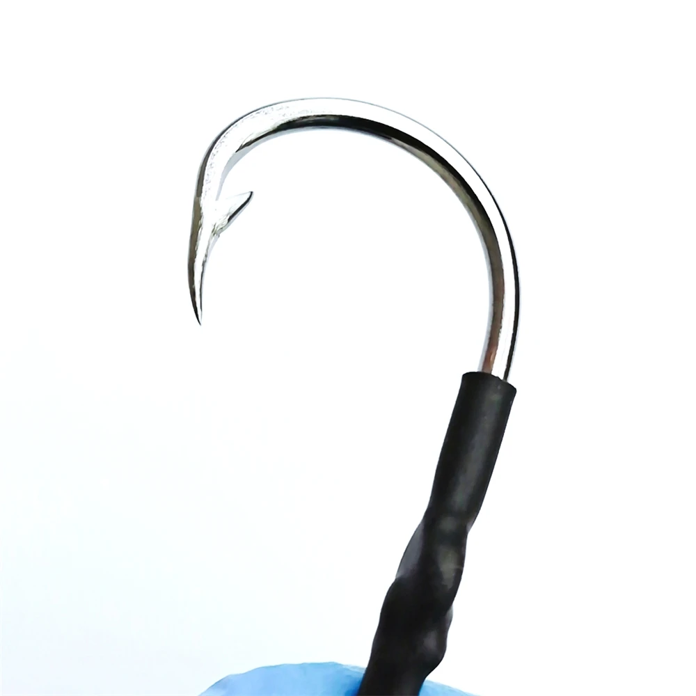 Anzuelo de pesca igging, anzuelos dobles de acero inoxidable con línea trenzada, anillo sólido, accesorios para aparejos de pesca, anzuelos de agua salada - imagen 3