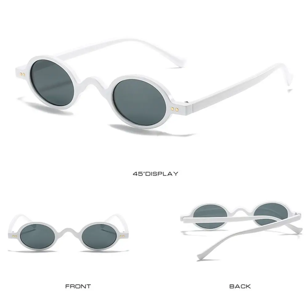 Gafas de sol de viaje Punk UV400 Gafas de sol redondas Gafas de sol ovaladas Montura pequeña - imagen 4