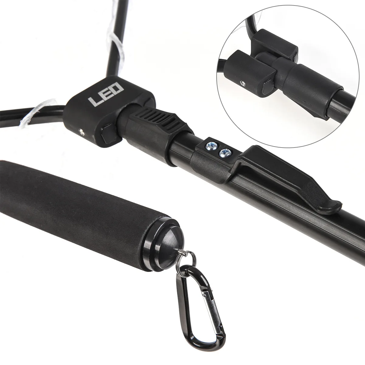 Red de aterrizaje de malla de goma, mango de madera, soporte de captura y liberación de goma de nailon, Kit combinado de Pesca, herramientas de Pesca de trucha - imagen 5