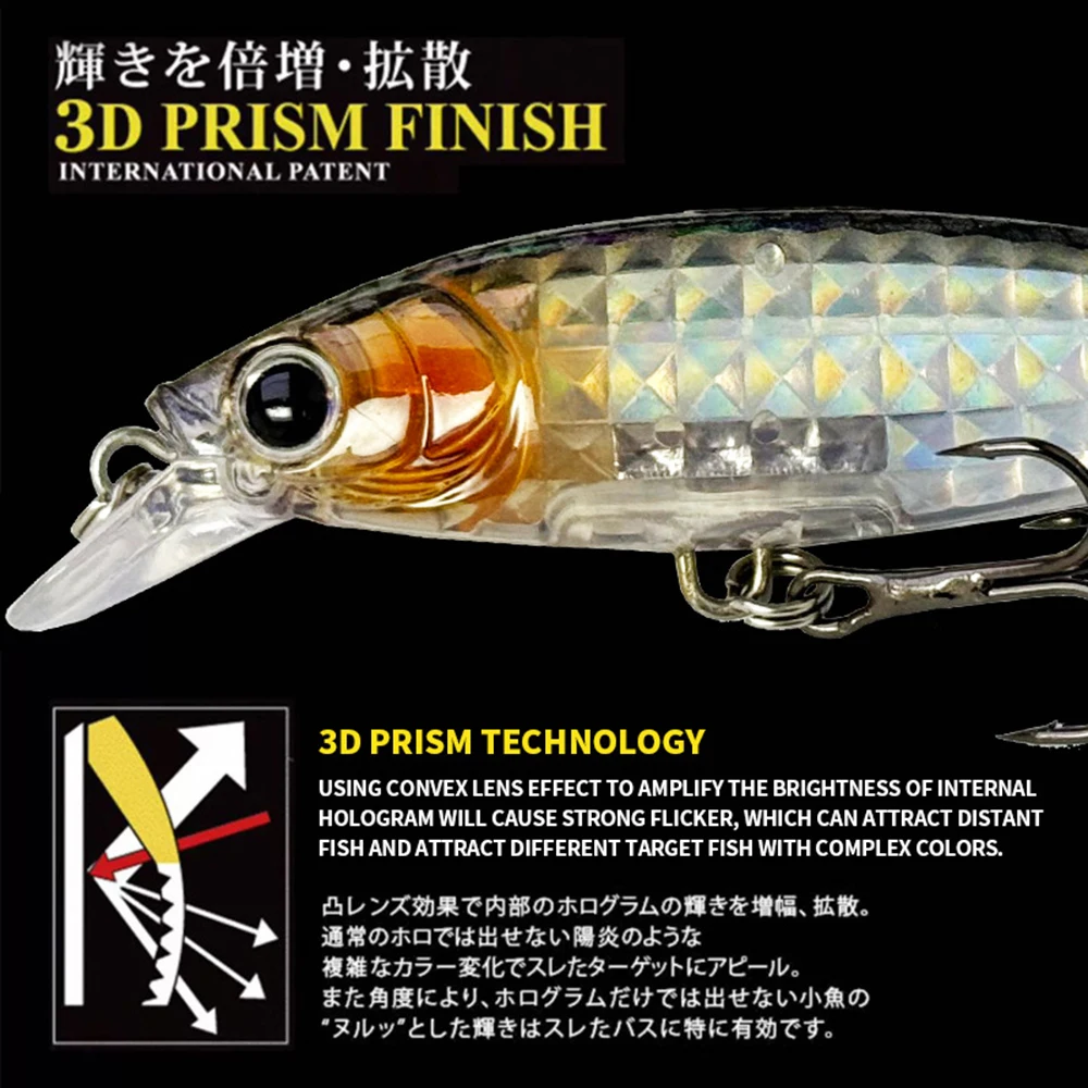 Señuelos de pesca flotantes, 8cm, 9,2g, Wobbler, fundición larga, láser, cebo duro Artificial, Jerkbait, accesorios de pesca, lubina MN613 - imagen 5