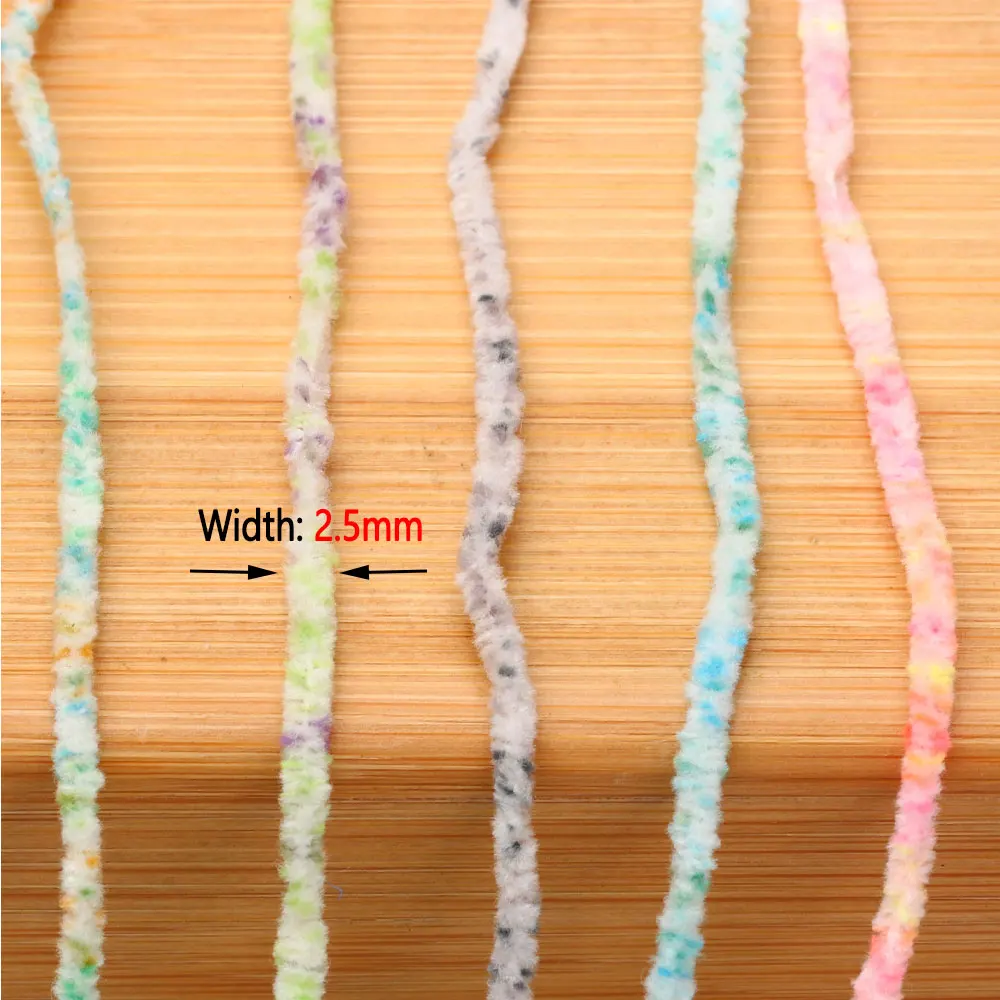 Bimoo-Hilo de chenilla de rayón multicolor, 5M, 2,6mm, hilo de gusano, ninfa, Streamer, Material de atado de moscas, Señuelos de Pesca de trucha, cebo - imagen 4