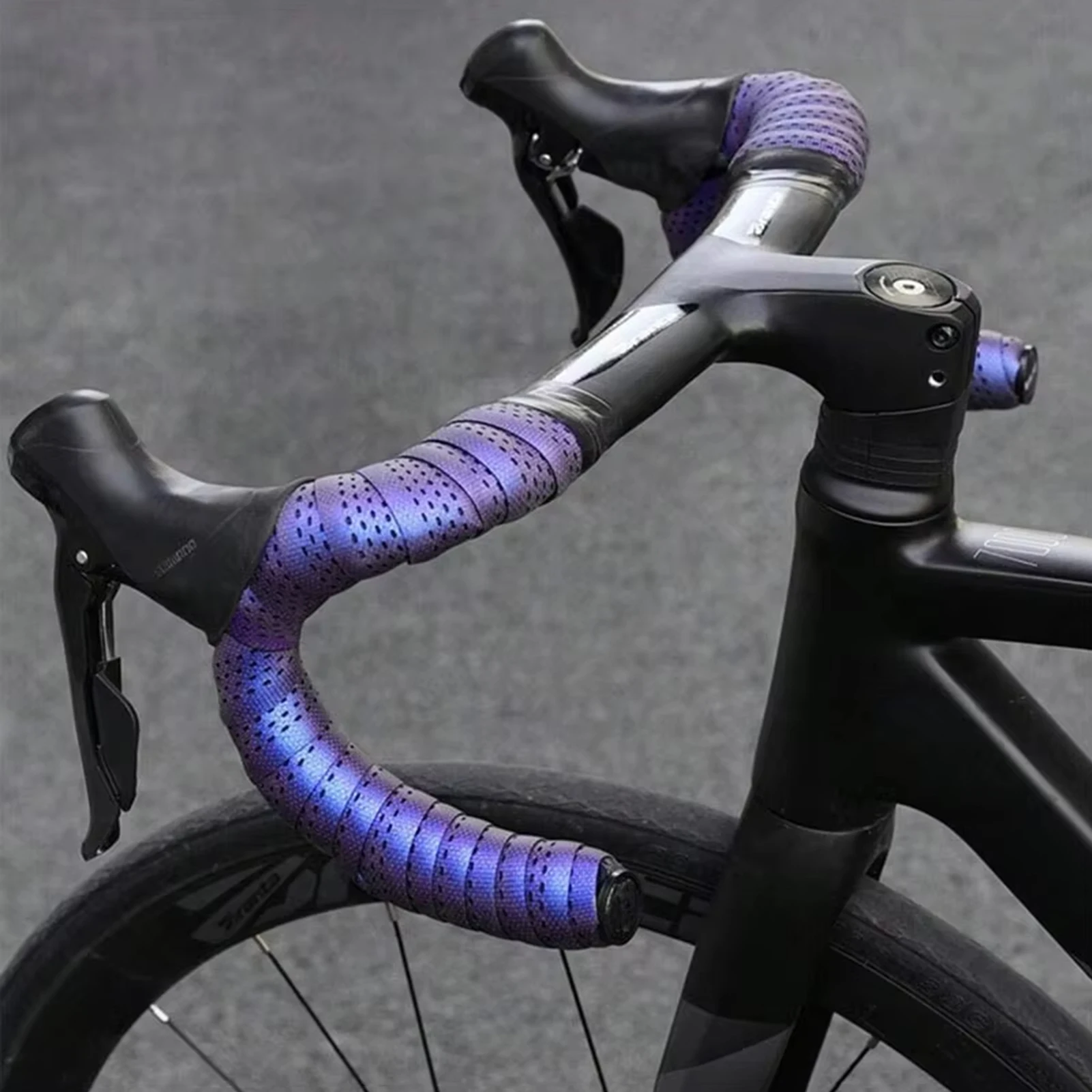 Cinta manillar Eva antideslizante transpirable morada para bicicleta - imagen 2