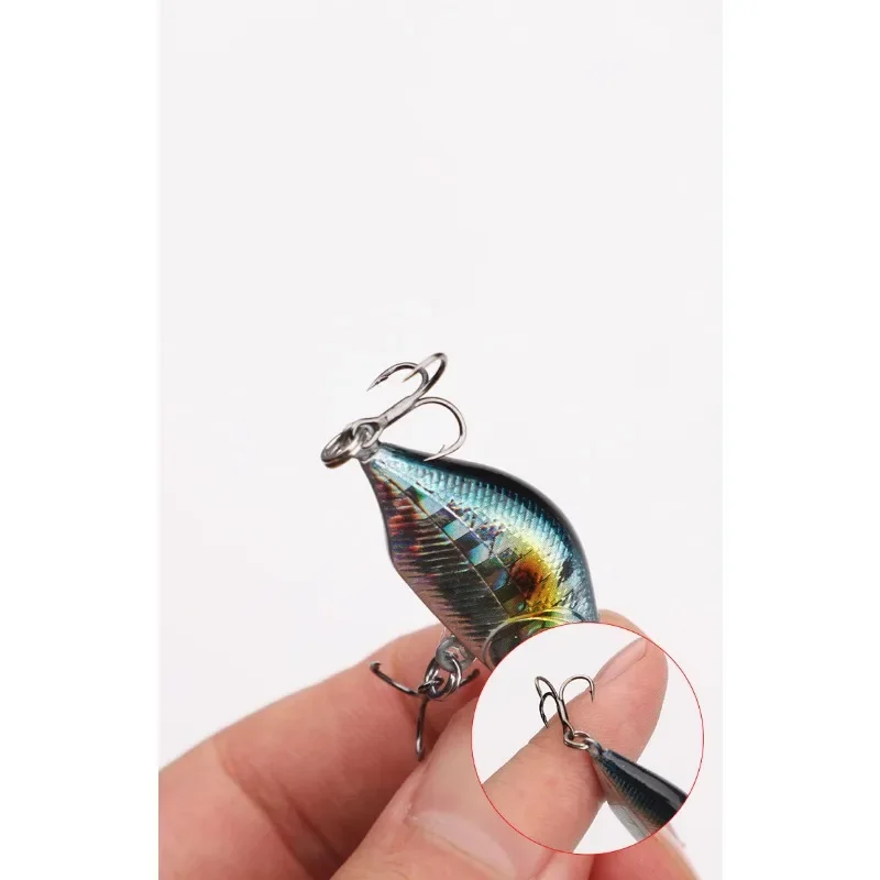 1 unidad 40mm 3g Mini señuelo para peces gordos cebo duro de hundimiento rápido señuelo de pesca Artificial para lubina trucha agua salada agua dulce - imagen 3