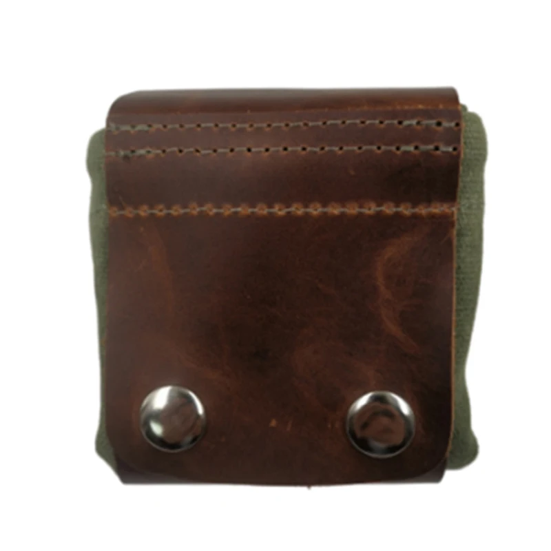 Bolsa de almacenamiento Vintage para acampada, organizador de lona de piel de vaca de imitación Artificial, bolsillo para herramientas de frutas, bolsas de almacenamiento para aperitivos al aire libre - imagen 4