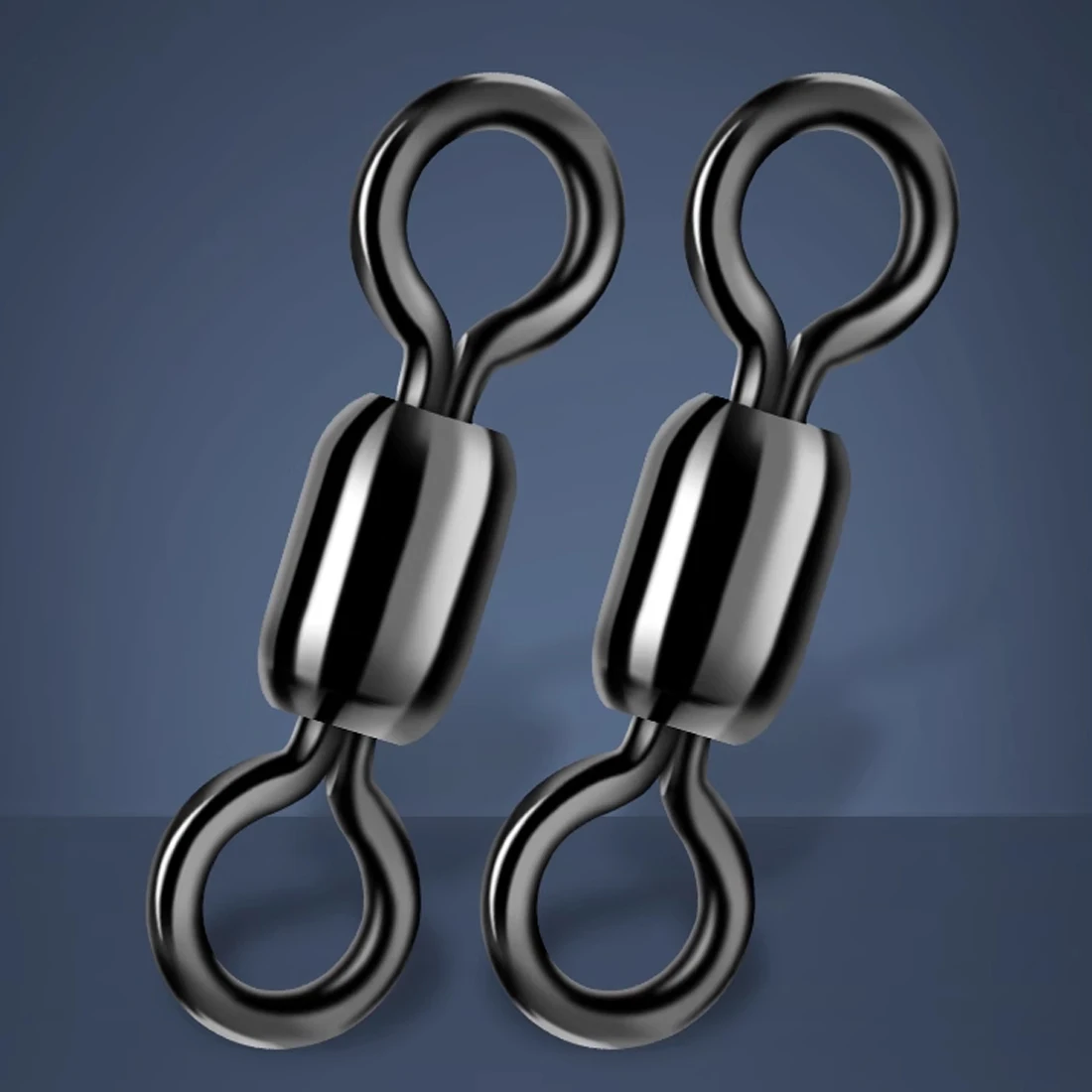 FishTrip 50 Uds. Giratorios giratorios de pesca de acero inoxidable grúa pesada giratorios de agua salada aparejos de pesca níquel negro - imagen 5