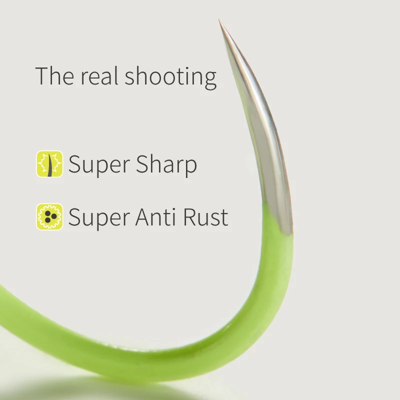 LUREHOLICO 18 #   Anzuelo Quatro brillante con cierre rápido, pesca en mar de alto carbono, agua salada para cinturón, súper fuerte, antioxidante, 4 Uds. - imagen 2