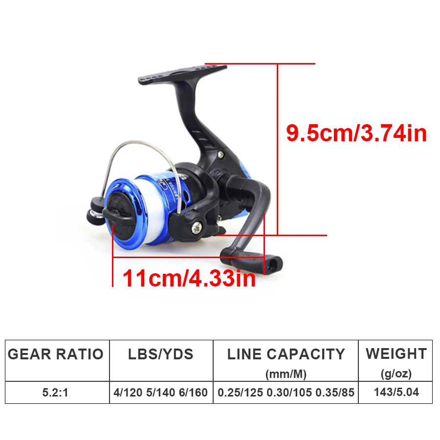 FTK-Juego de cañas giratorias para señuelos, cebo suave de fibra de carbono, carrete de caña de pescar telescópica, Combo con línea, Kit de señuelos de agua dulce, 1,5 m - imagen 4