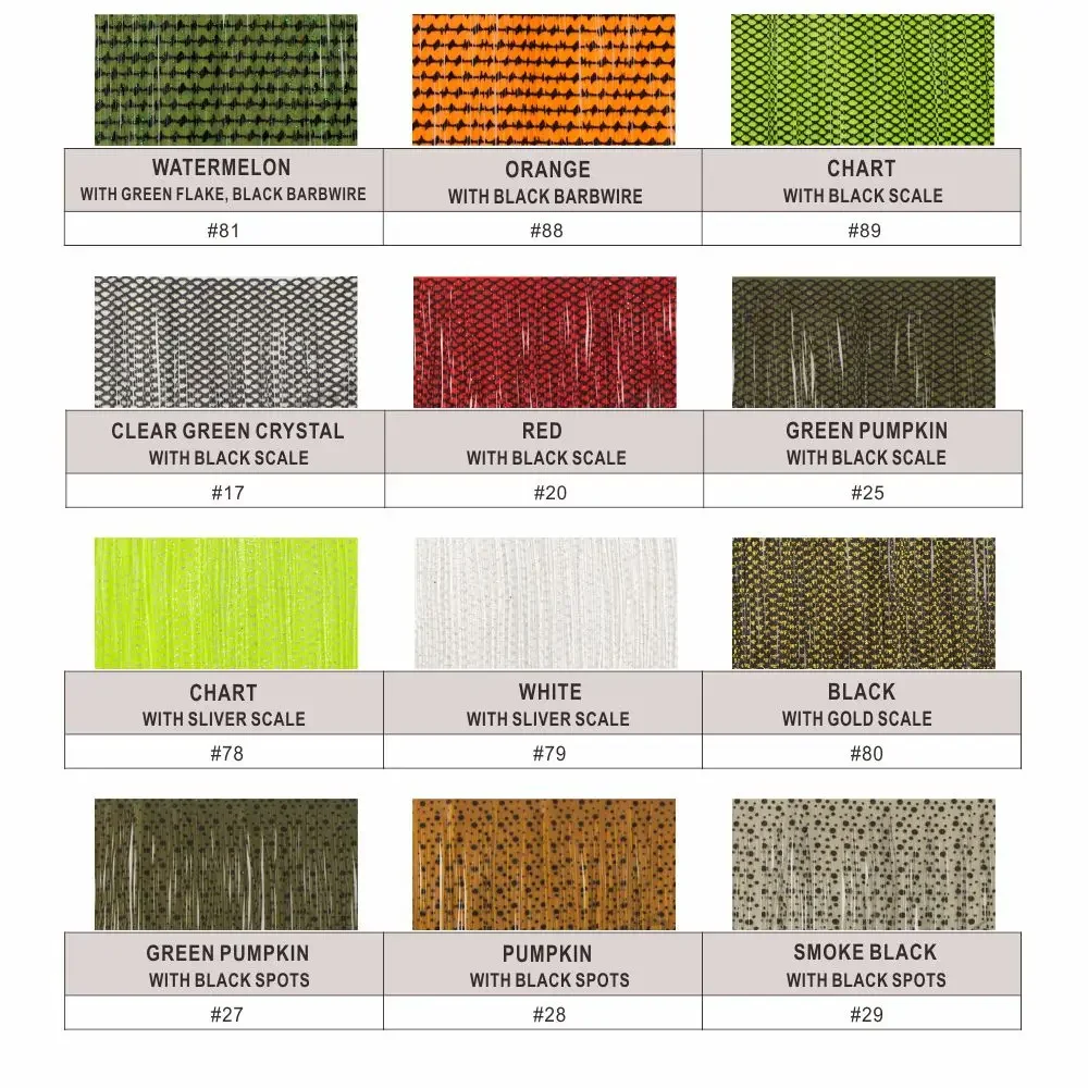 Señuelo de pesca Countbass, capas de falda de silicona, Material de goma de múltiples hebras, aparejos artesanales, Spinnerbait DIY, plantilla, cebo de zumbido