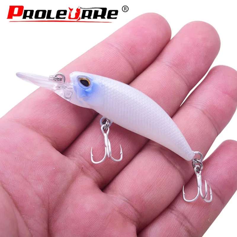 Señuelo de Pesca de pececillo que se hunde, cebo Artificial duro láser, ojos 3D, 65mm, 5,2g, Wobblers de Pesca, lubina, Crankbait, Minnows, 1 ud. - imagen 5