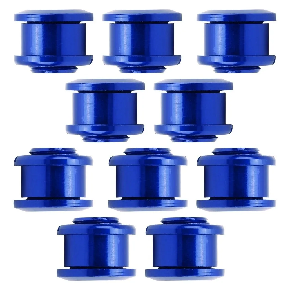 10 Uds M8 pernos de plato de aleación de aluminio pernos de anillo de cadena de marcha única pernos de plato de bicicleta ligeros - imagen 5