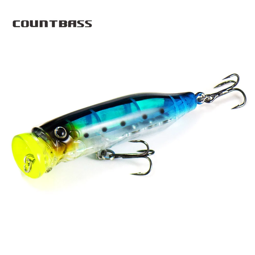 Señuelo de pesca Countbass 3D Popper 70 mm 2-3/4" 9,4 g 21/64 oz. Wobblers Topwater Surface Bass Leurre Peche Señuelos flotantes de cebo duro
