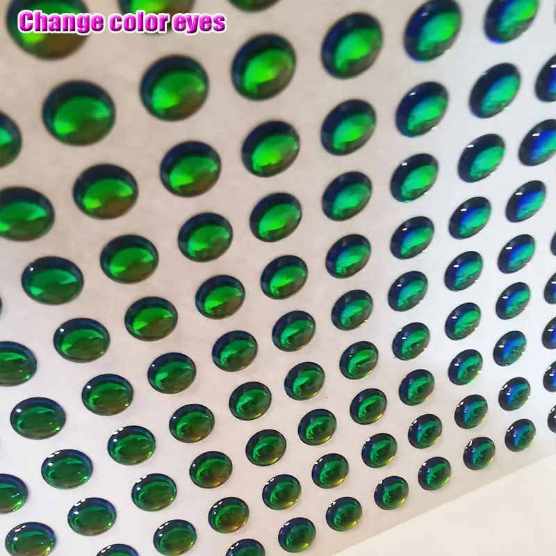 NUEVO señuelo ojos cambio de color ojos ilusión de colores ojos de pez 3d color sólido señuelo de pesca ojos 500 unids/lote - imagen 3