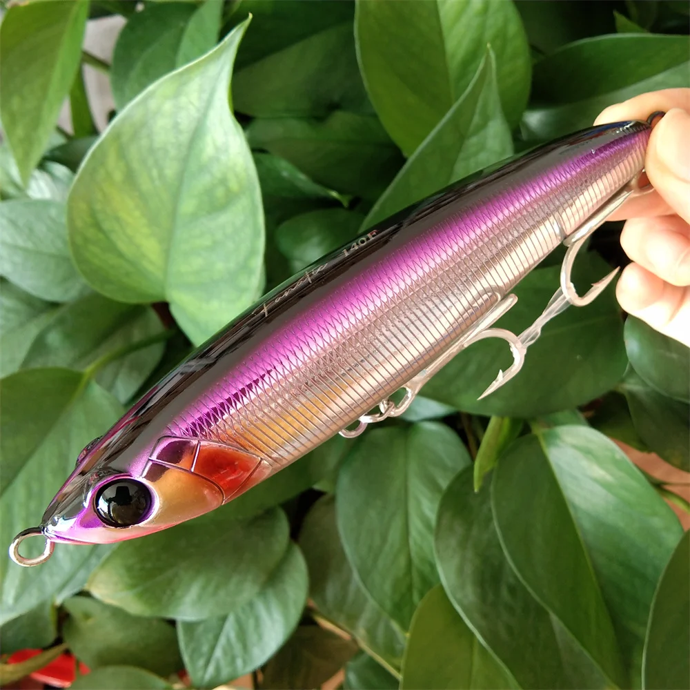 TSURINOYA-señuelo de lápiz para pesca en barco, cebo de 140mm y 46g, para agua salada, flotante, para áreas profundas, 3 unidades - imagen 2