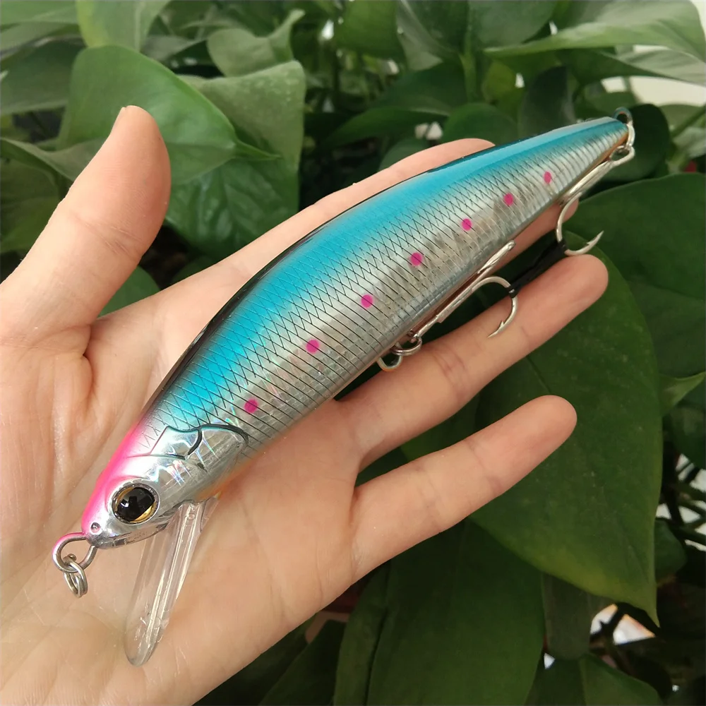 Swolfy 3 uds 14cm 60g peso pesado Minnow señuelo de pesca Wobbler de agua salada hundimiento Minnow cebo duro Artificial aparejos de pesca - imagen 3
