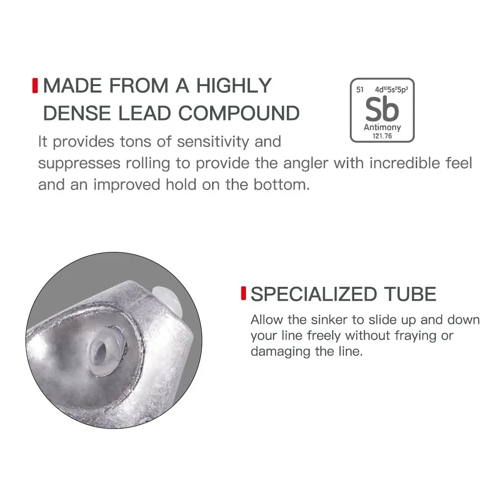 30 UDS-14g/24 UDS-21g/18 UDS-28g cabeza de plomo de pesca plomo pesos señuelo plomo plomo plomo para señuelo suave accesorios de pesca - imagen 5