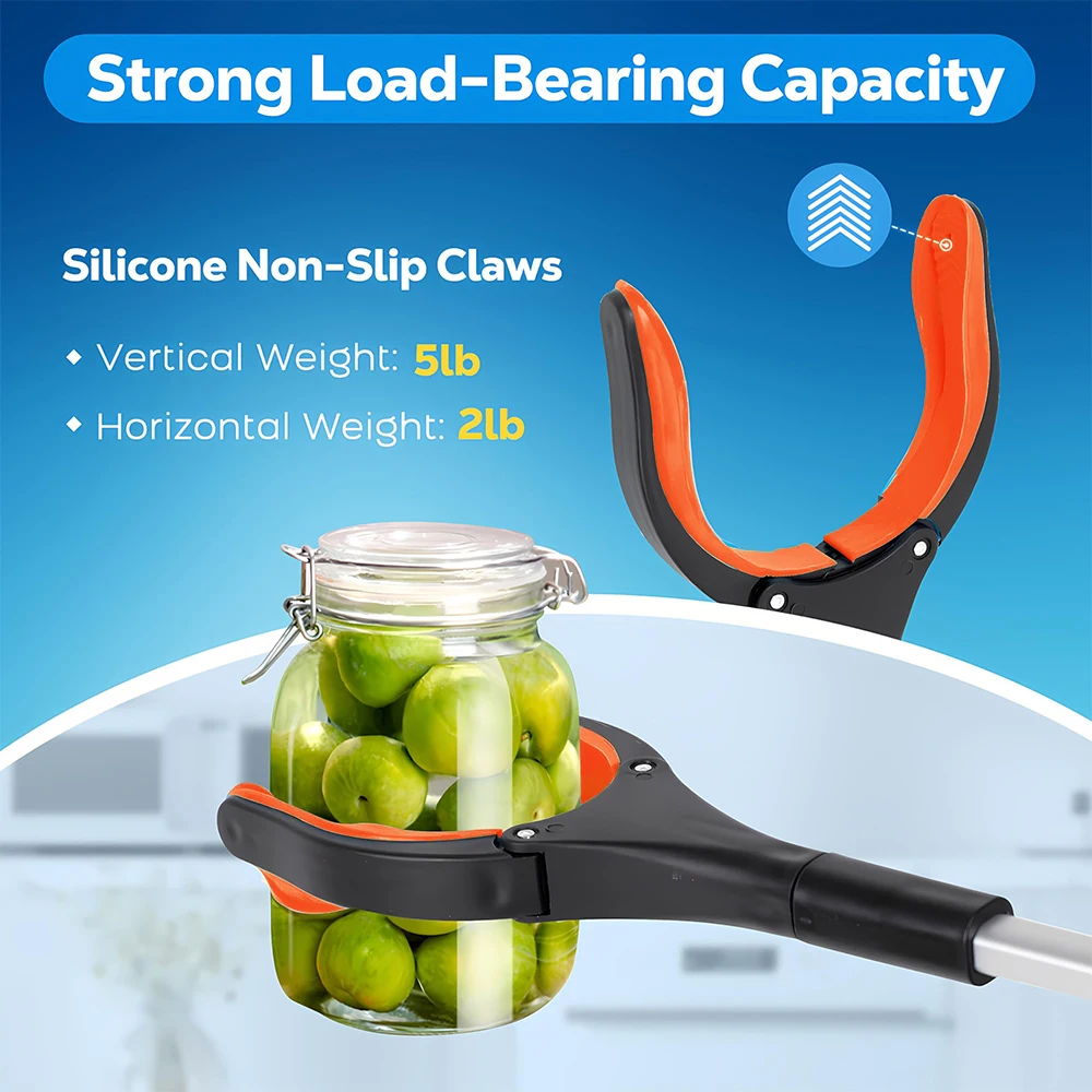 Recogedor de basura plegable con Mordaza giratoria de 360 °, recogedor de basura ligero superior, 32" - imagen 5