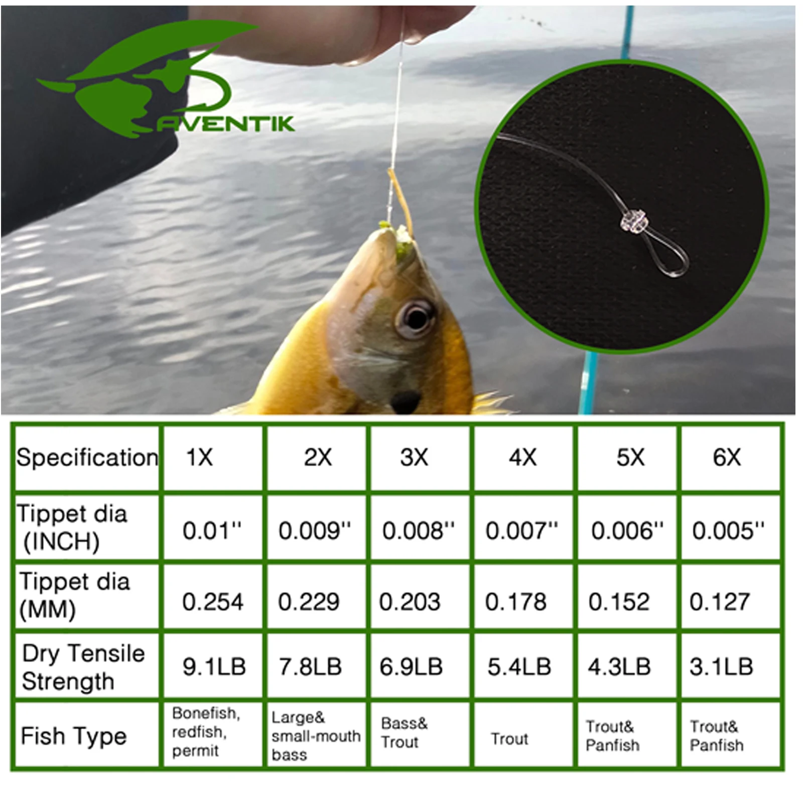 Líder cónico de pesca con mosca, línea de mosca preatada, bucle cónico, líder de pesca con mosca, 6 paquetes, 9 pies/7,6 pies - imagen 3