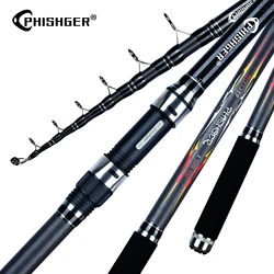Caña Surfcasting Telescópica Biutifu Carbono Carpa