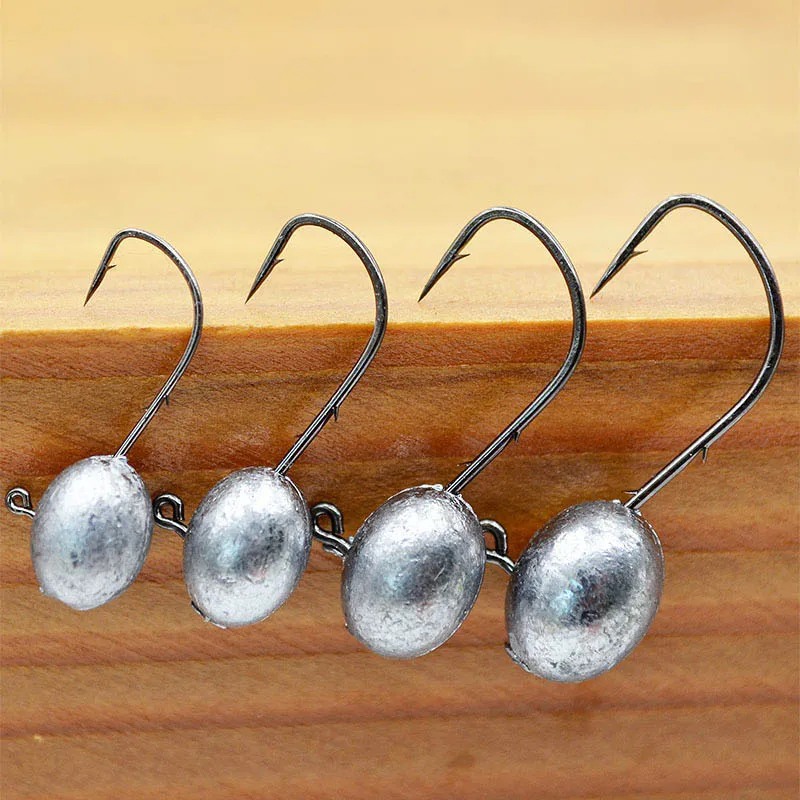 Jig Head Mustad para vinilo – Anzuelo de plomo para lubina - imagen 4