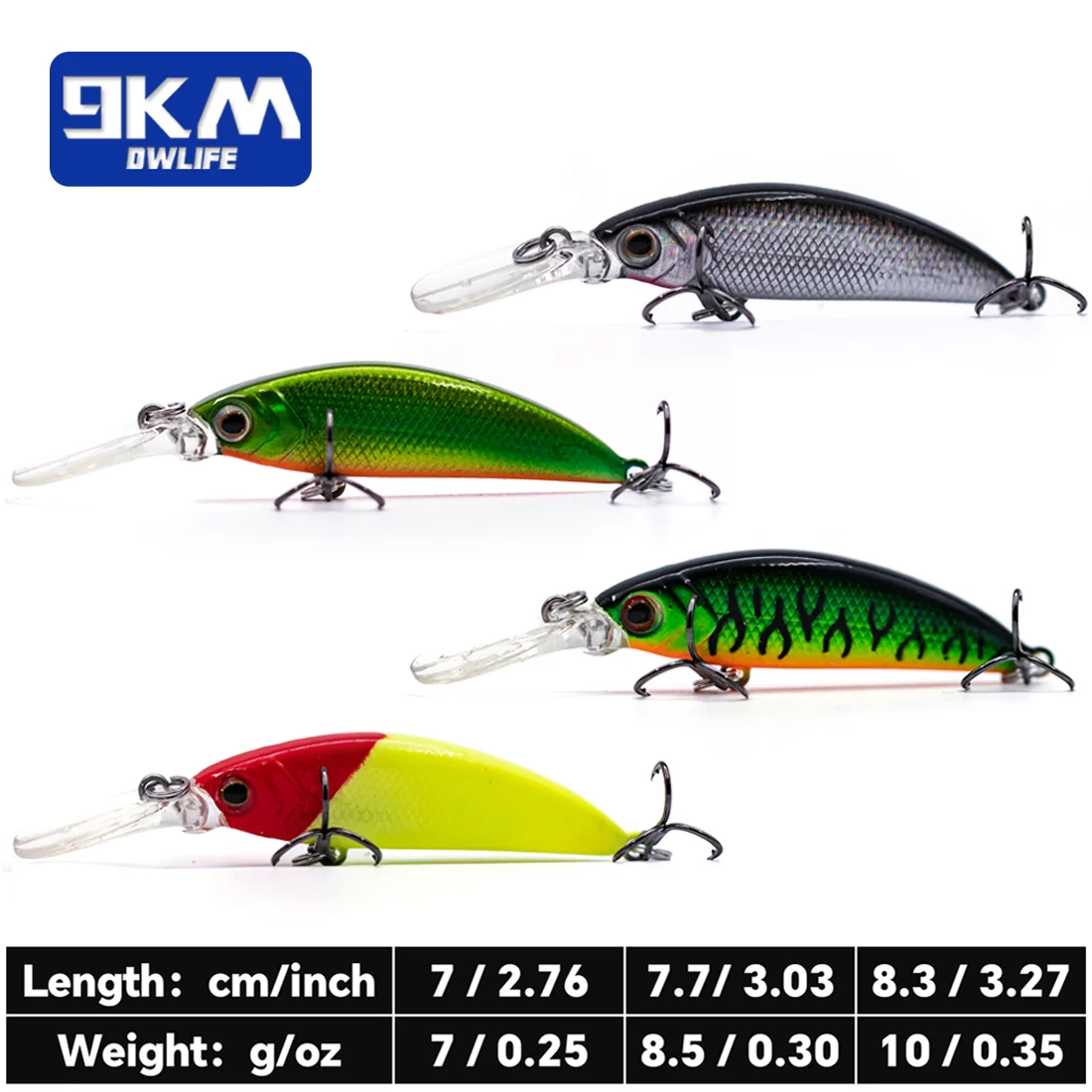 9KM Minnow: Crankbait de buceo profundo y jerkbait dorados para pesca - imagen 5