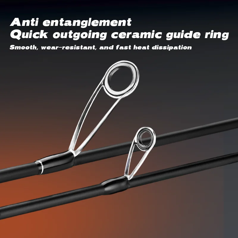 DEUKIO 2025 nuevas cañas de pescar giratorias de carbono para viaje, caña de pescar ultraligera de 2 secciones, caña de trucha de 1,68 m y 1,8 m sin carrete - imagen 4