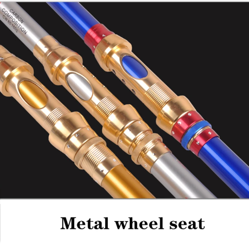 Caña de pescar superdura, peso de pesca pesado, sección larga, telescópica, fuerte fuerza de tracción, distancia de lanzamiento - imagen 5