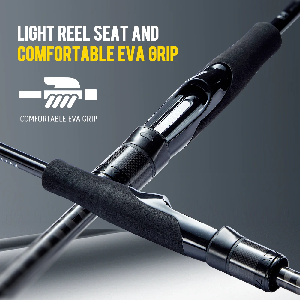 SOLOKING KOMPLUM caña de pescar de lubina costera 40T carbono ultraligero Fuji O + A anillo 2 secciones caña giratoria de agua salada - imagen 3