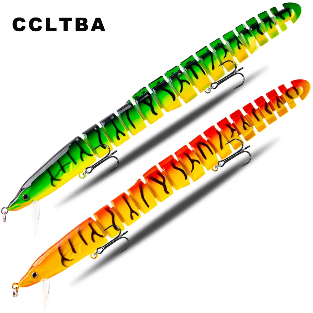CCLTBA 20.5cm 28.3g Multi Jointed Eel Fishing Lures Slow Sinking Artificial Swimbait Loach Baits for Bass Perch Tackle