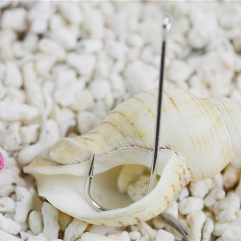 5000 Uds anzuelos de Pesca de vástago largo círculo de ojos anzuelo mosca Pesca de agua salada anzuelos de carpa con púas accesorios de aparejos de mar Pesca - imagen 4