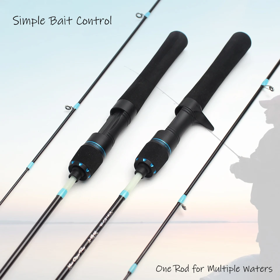 Esta caña lanzadora con un cómodo mango de EVA y un cuerpo de varilla de fibra de carbono duradero, hace un aparejos de pesca profesionales. - imagen 2