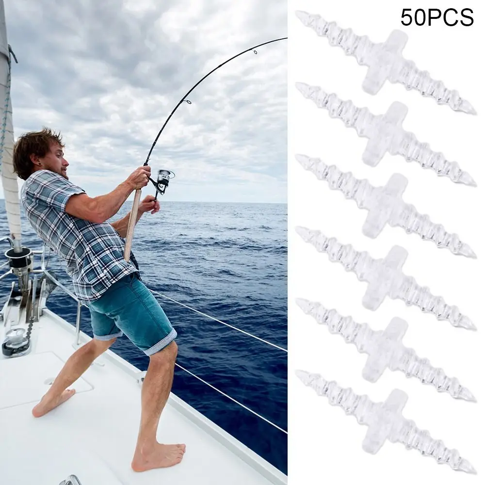 Herramienta duradera de plástico para carpa europea, 50 piezas, soporte de Pellet, Boilie Chod, tornillo, parada de cebo - imagen 2