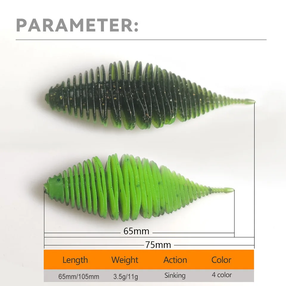 WALK FISH BELLOWS GILL señuelo suave gusano pesca lubina señuelo cebos de silicona goma suave para pesca Swimbait Artificial leurre souple - imagen 2