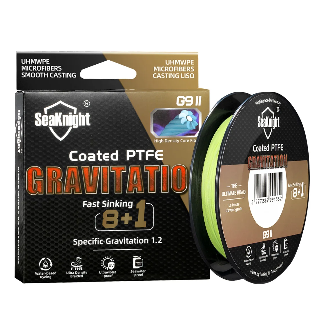 Trenza SeaKnight Gravitation9II 9 hebras para pesca de hundimiento rápido