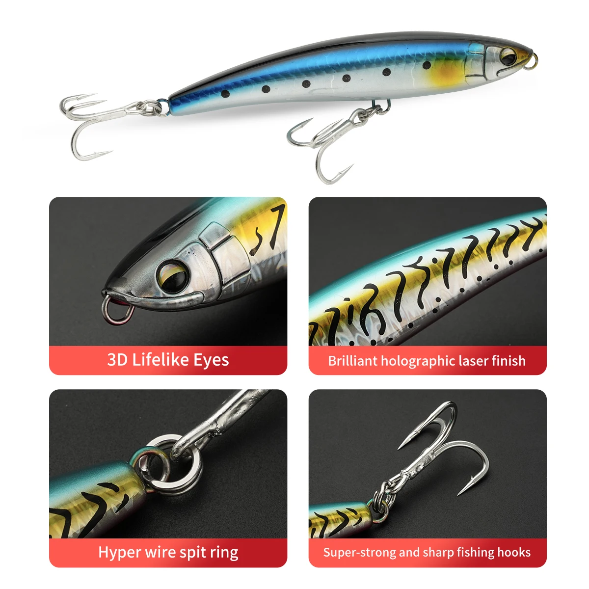 Lápiz flotante Wobbler 16cm 66g señuelo de pesca señuelo pececillo cebo duro aparejos de pesca de calidad - imagen 3