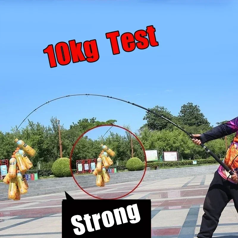 2,1 m 2,4 m 2,7 m Superhard XXXH fuerte señuelo giratorio caña de pescar 2 secciones carbono Baitcasting peso 50-300g caña de pescar - imagen 4